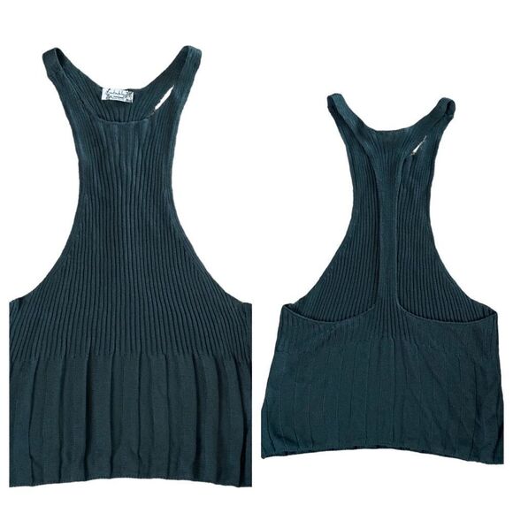 Intimately Free People Teal Knit Cropped Top MEDIUM NWOT - Picture 1 of 11